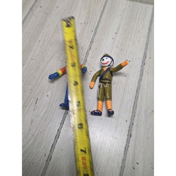Vtg Jack Bendable Figures Jack in the Box Restaurant Lot of 2 Clowns Burgers - Picture 2 of 7